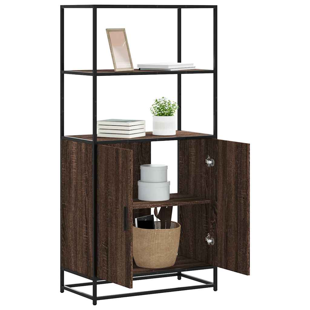 vidaXL Highboard καφέ δρυς Κατασκευασμένο ξύλο και μέταλλο