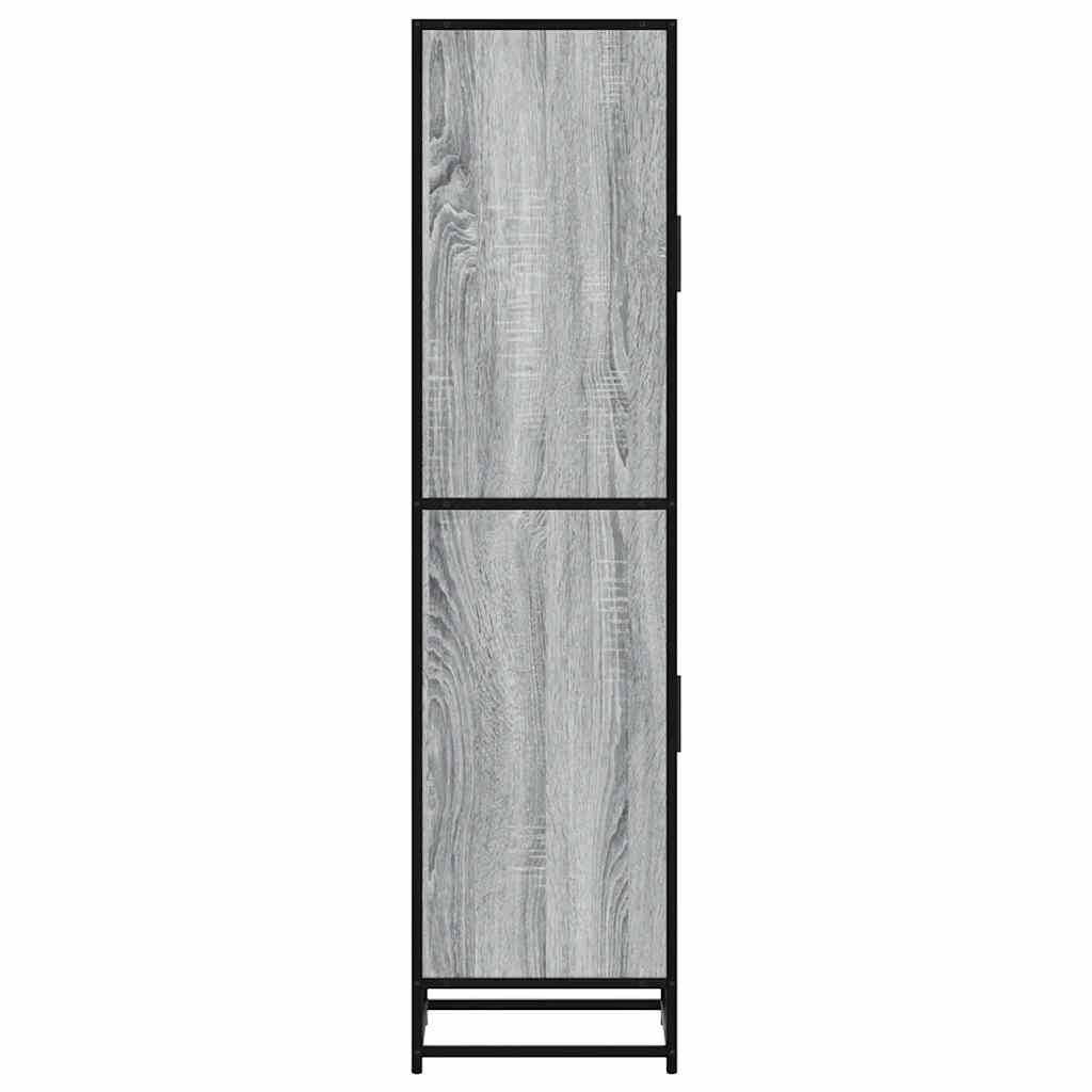 vidaXL Highboard Grey Sonoma Κατασκευασμένο ξύλο και μέταλλο