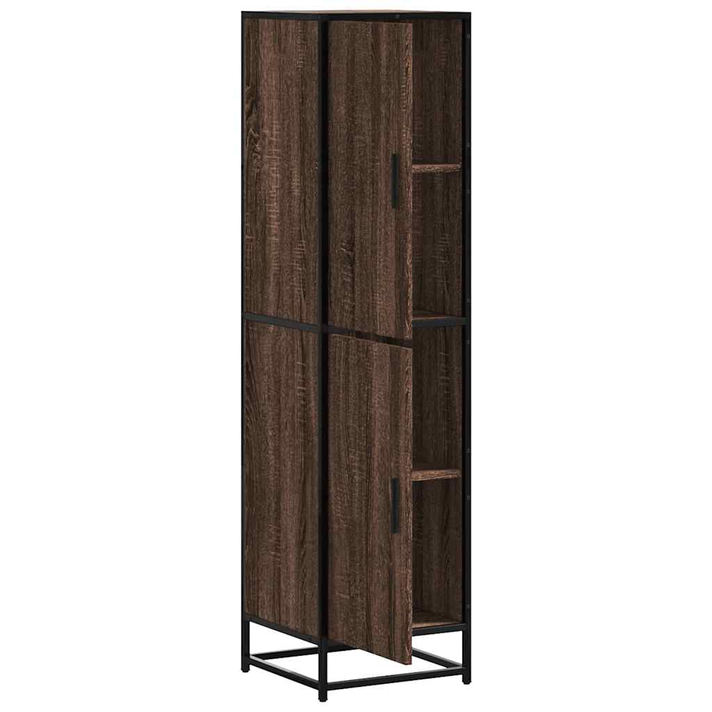 vidaXL Highboard καφέ δρυς Κατασκευασμένο ξύλο και μέταλλο