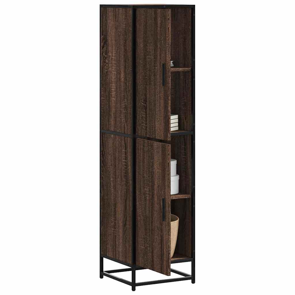 vidaXL Highboard καφέ δρυς Κατασκευασμένο ξύλο και μέταλλο