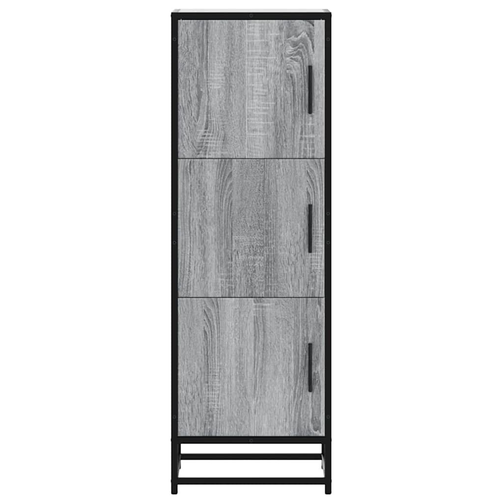 vidaXL Highboard Grey Sonoma Κατασκευασμένο ξύλο και μέταλλο