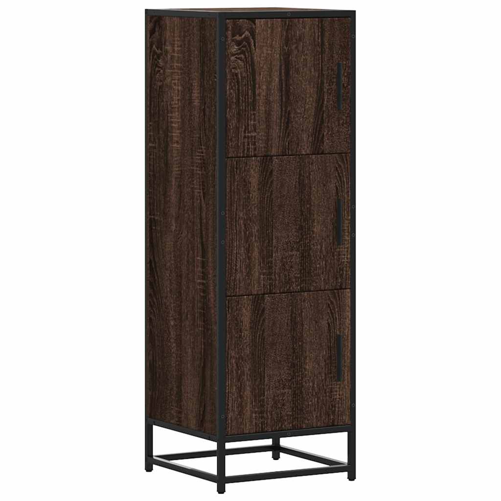 vidaXL Highboard καφέ δρυς Κατασκευασμένο ξύλο και μέταλλο