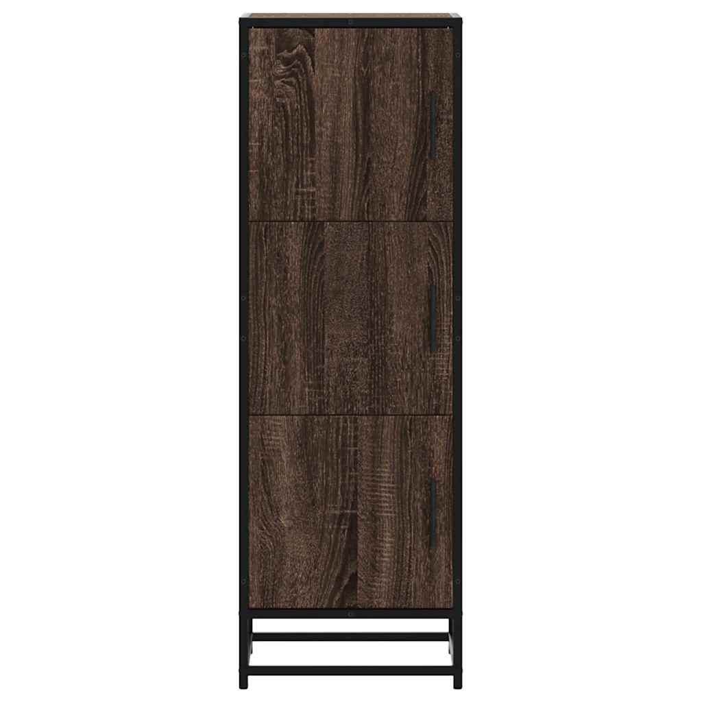 vidaXL Highboard καφέ δρυς Κατασκευασμένο ξύλο και μέταλλο