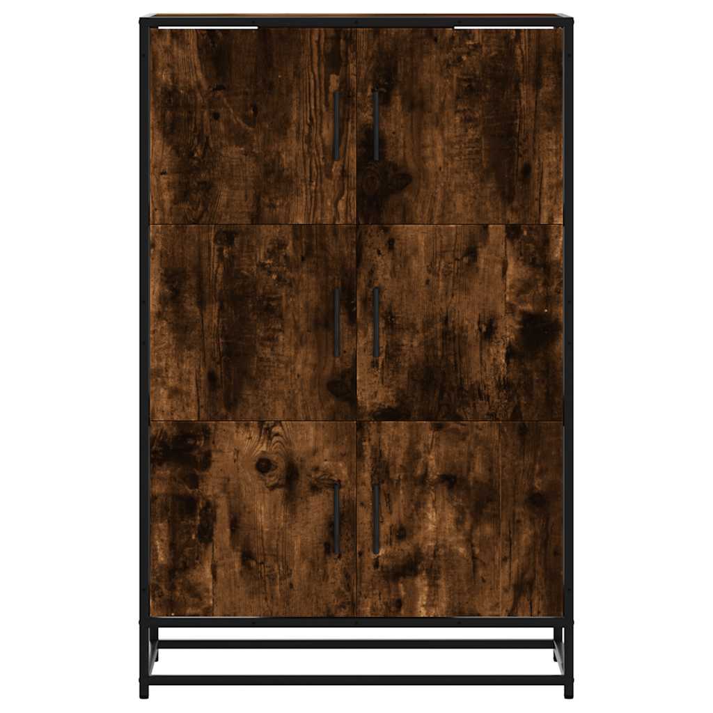 vidaXL Highboard Καπνιστή δρυς 68x35x106,5 cm Κατασκευασμένο ξύλο