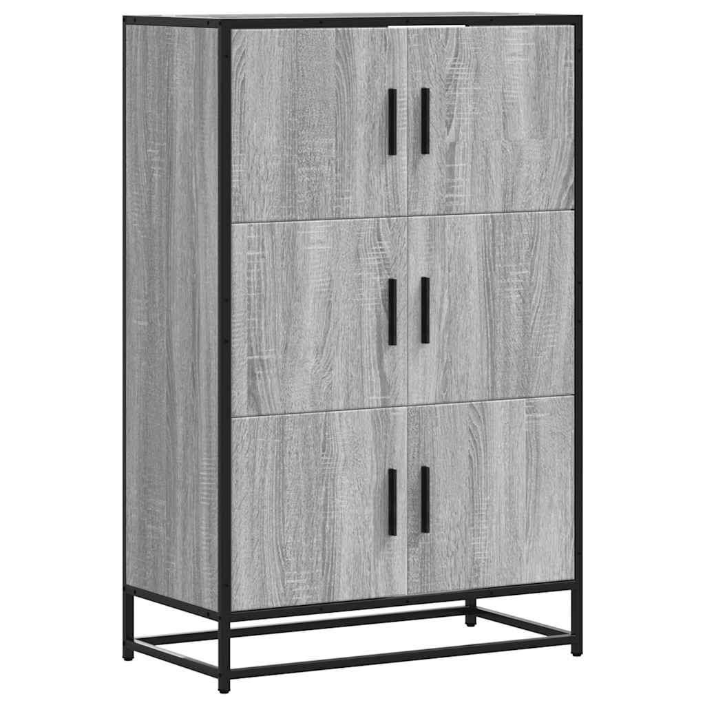 vidaXL Highboard Grey Sonoma Κατασκευασμένο ξύλο και μέταλλο