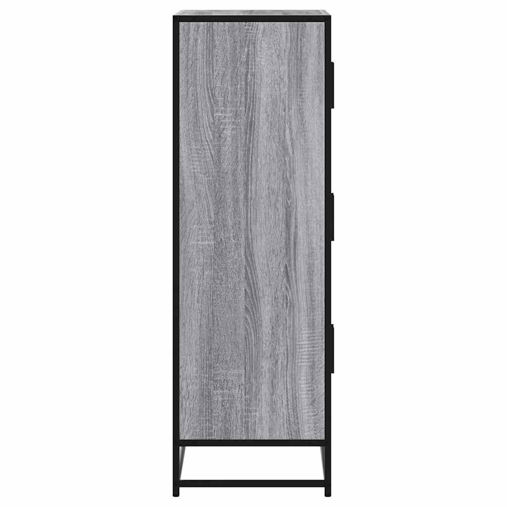 vidaXL Highboard Grey Sonoma Κατασκευασμένο ξύλο και μέταλλο