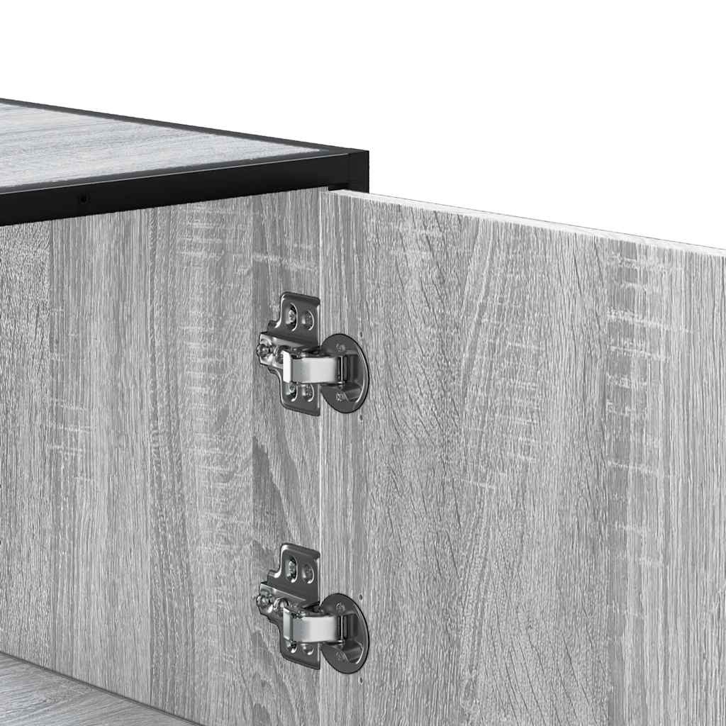 vidaXL Highboard Grey Sonoma Κατασκευασμένο ξύλο και μέταλλο