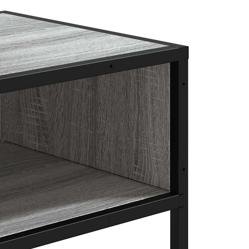 vidaXL Τραπέζι κονσόλας Γκρίζο Σονόμα 90x35x80 cm Ξύλινη κατασκευή