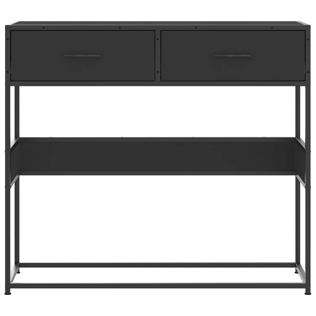 vidaXL Τραπέζι Κονσόλα Μαύρο 90x35x80 εκ. Επεξεργασμένο Ξύλο