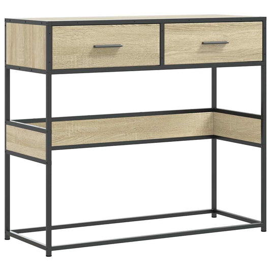 vidaXL Τραπέζι Κονσόλα Sonoma Δρυς 90x35x80 εκ. Επεξεργασμένο Ξύλο