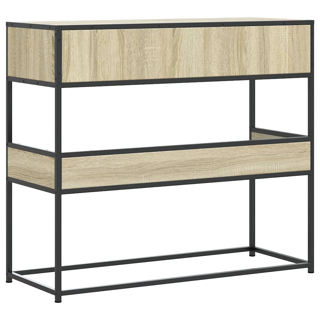 vidaXL Τραπέζι Κονσόλα Sonoma Δρυς 90x35x80 εκ. Επεξεργασμένο Ξύλο