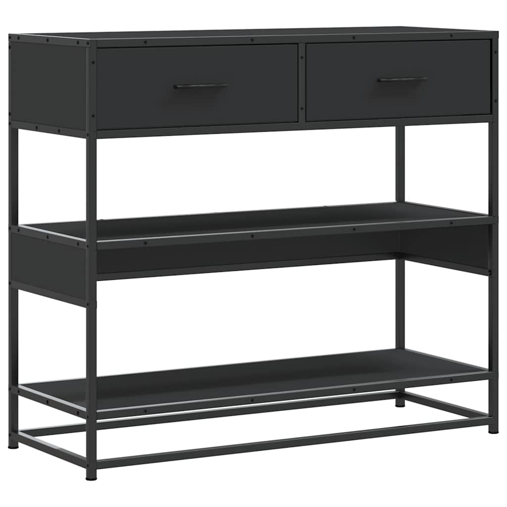 vidaXL Τραπέζι Κονσόλα Μαύρο 90x35x80 εκ. Επεξεργασμένο Ξύλο