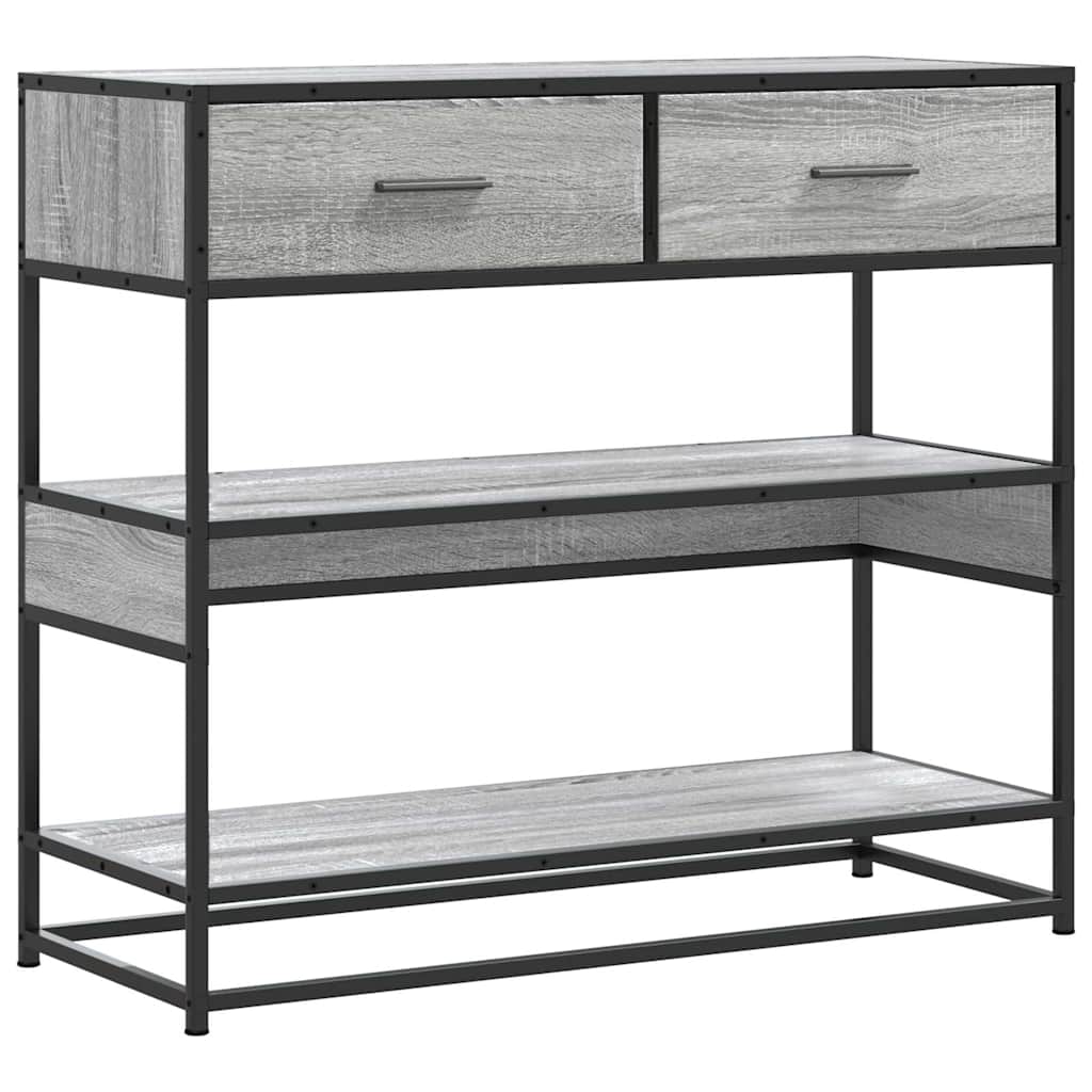 vidaXL Τραπέζι κονσόλας Γκρίζο Σονόμα 90x35x80 cm Ξύλινη κατασκευή