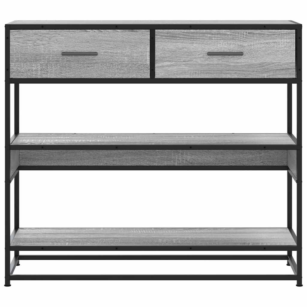 vidaXL Τραπέζι κονσόλας Γκρίζο Σονόμα 90x35x80 cm Ξύλινη κατασκευή