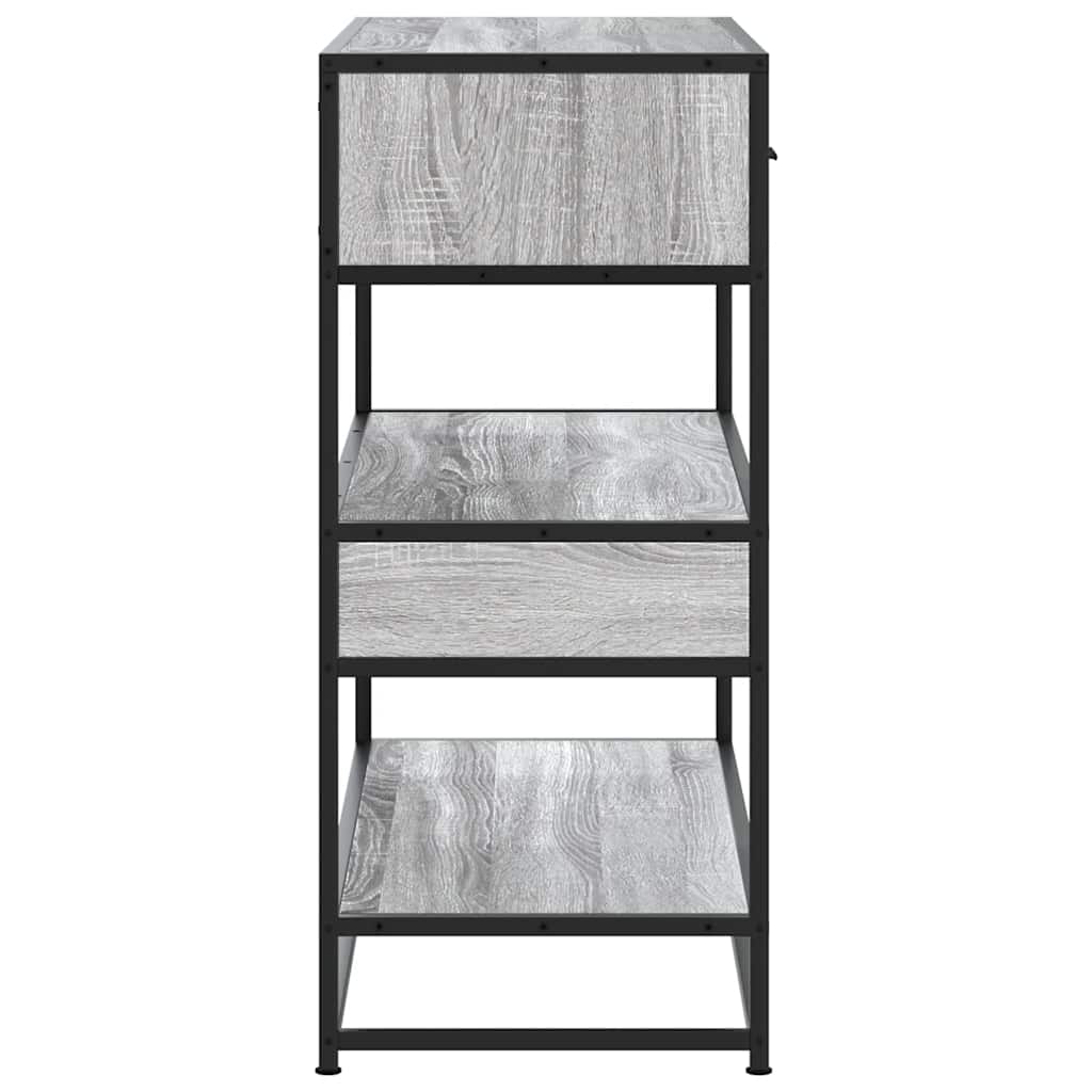 vidaXL Τραπέζι κονσόλας Γκρίζο Σονόμα 90x35x80 cm Ξύλινη κατασκευή
