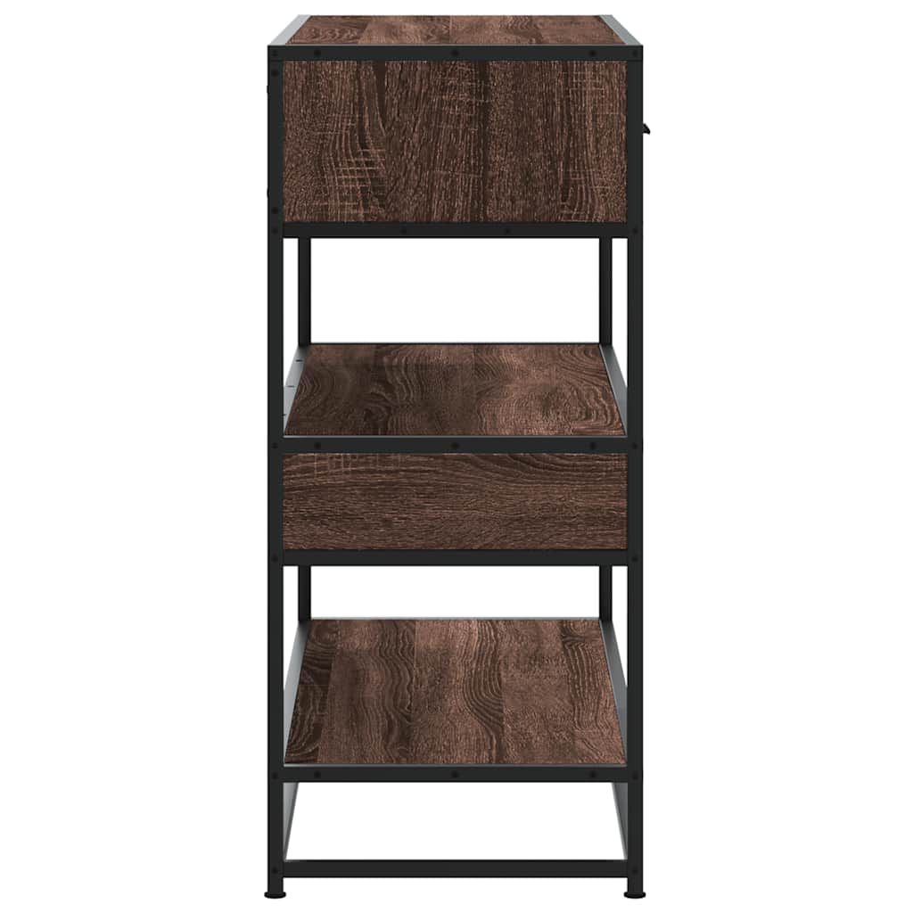 vidaXL Τραπέζι Κονσόλα Καφέ Δρυς 90x35x80 εκ. Επεξεργασμένο Ξύλο