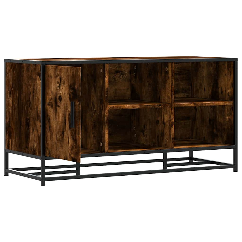 Πάγκος παπουτσιών vidaXL Καπνιστή βελανιδιά 100x40x53,5 cm