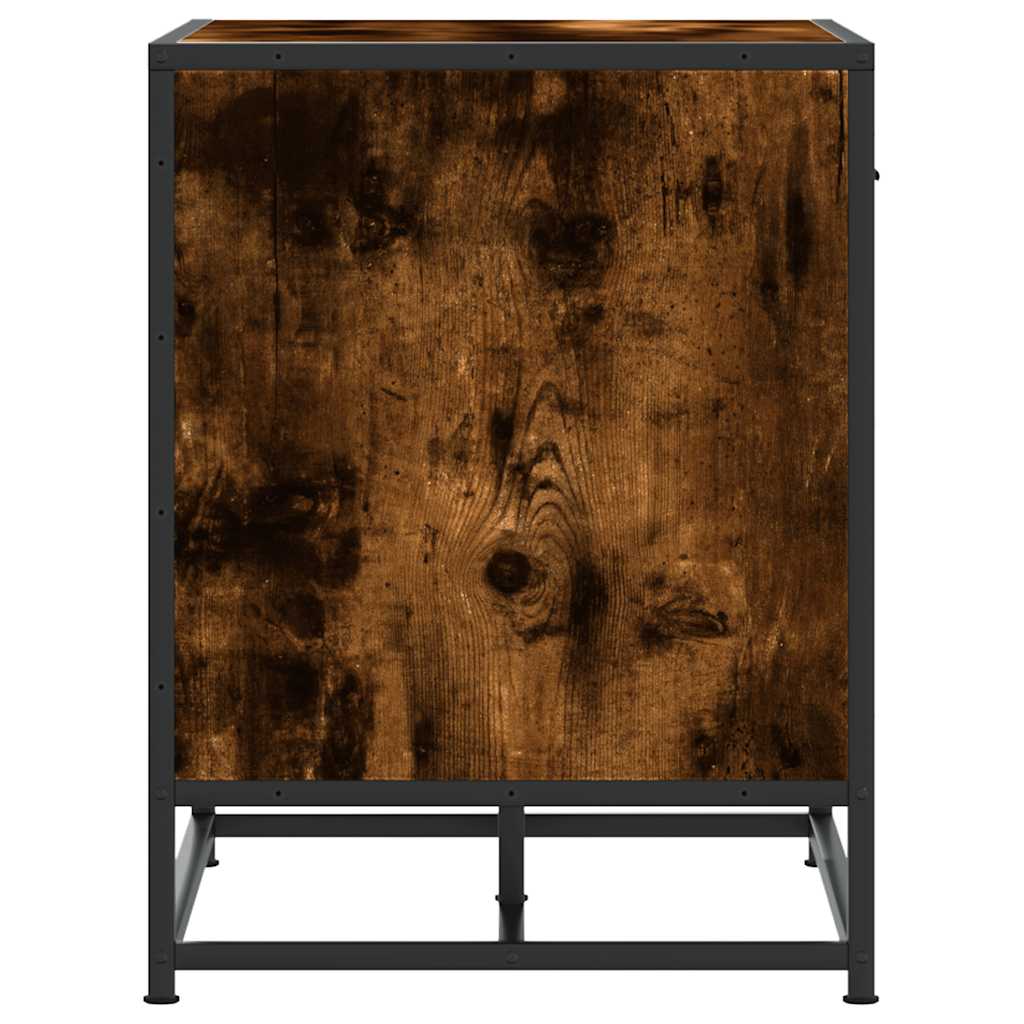 vidaXL Πάγκος παπουτσιών Δρυς Καπνιστό 60x40x53,5cm Επεξεργασμένο ξύλο