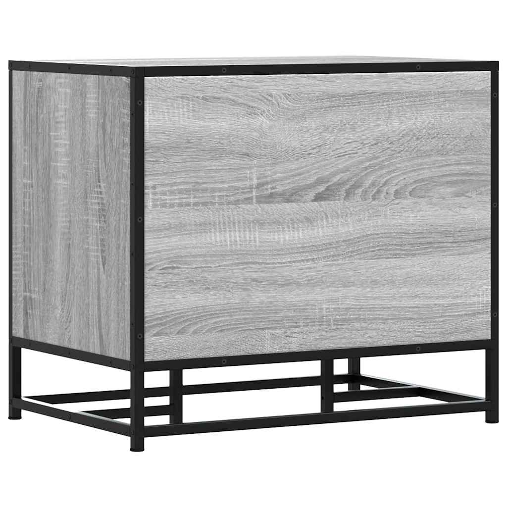 Πάγκος παπουτσιών vidaXL Γκρι Sonoma 60x40x53,5 cm