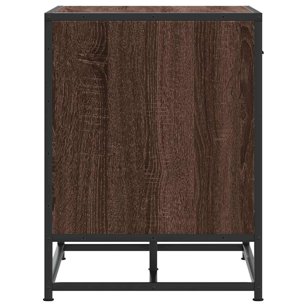 vidaXL Παγκάκι παπουτσιών καφέ δρυς 60x40x53,5 cm