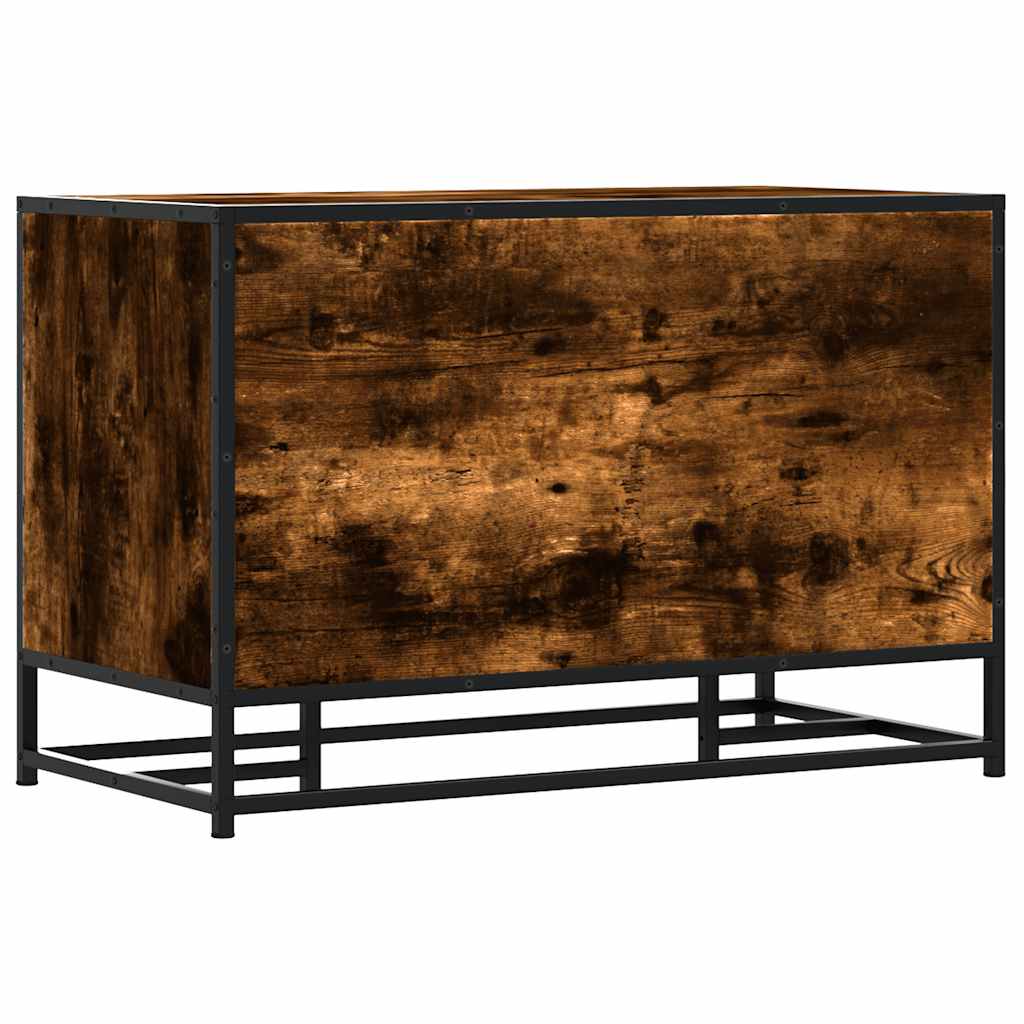 Πάγκος παπουτσιών vidaXL Καπνιστή βελανιδιά 80x40x53,5 cm