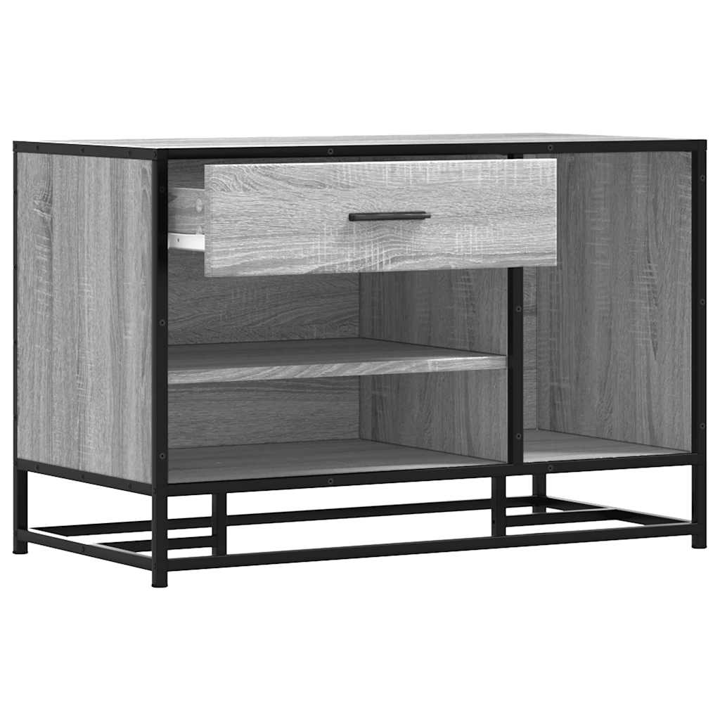 Πάγκος παπουτσιών vidaXL Γκρι Sonoma 80x40x53,5 cm