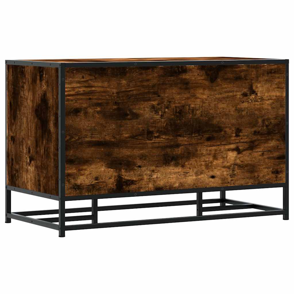 Πάγκος παπουτσιών vidaXL Καπνιστή βελανιδιά 84x40x53,5 cm