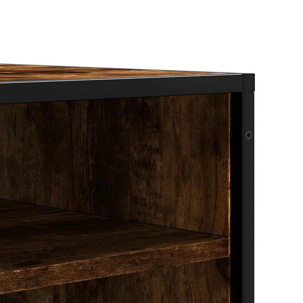 Πάγκος παπουτσιών vidaXL Καπνιστή βελανιδιά 84x40x53,5 cm