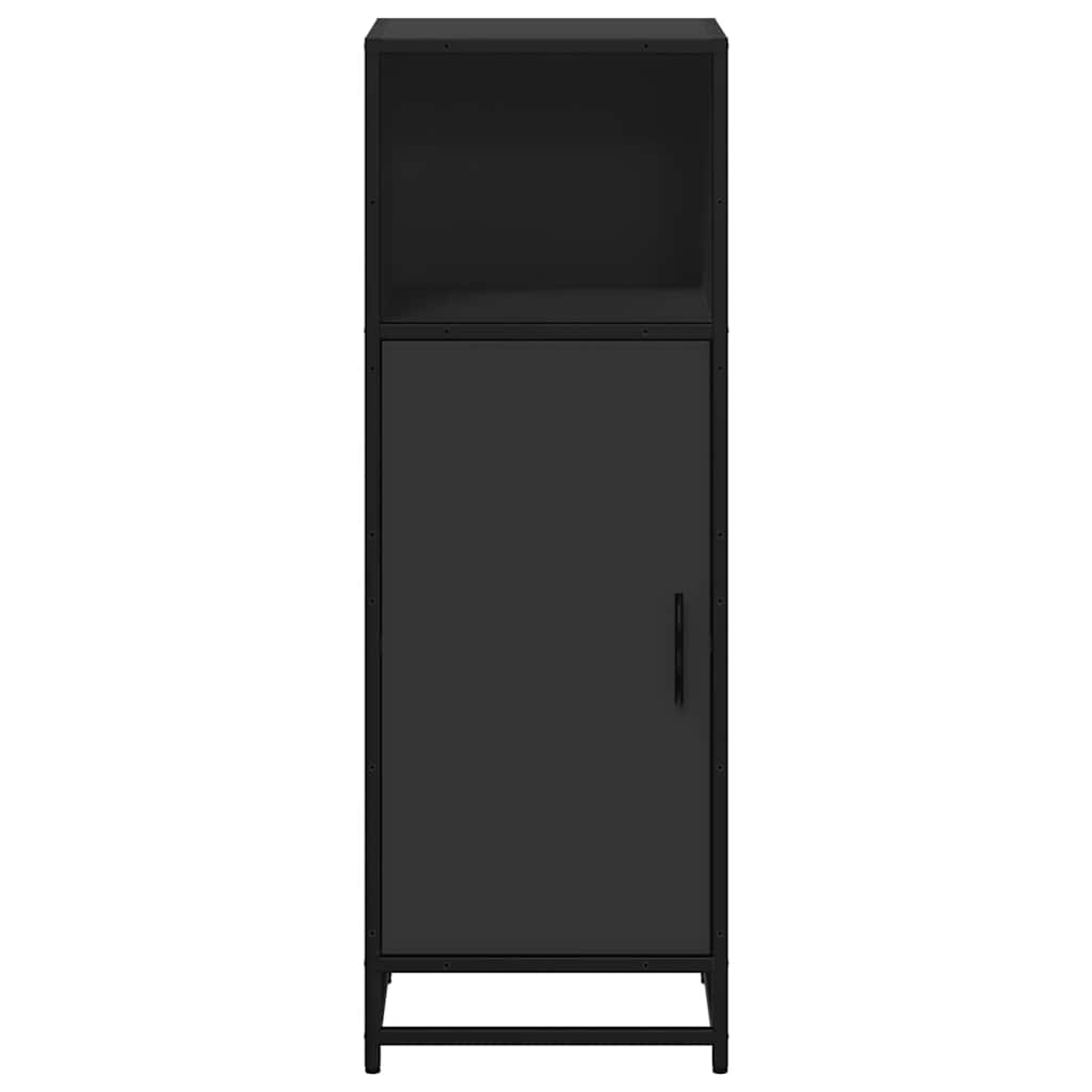 vidaXL Ντουλάπι μπάνιου Μαύρο 35x37,5x100 cm Ξύλινη κατασκευή