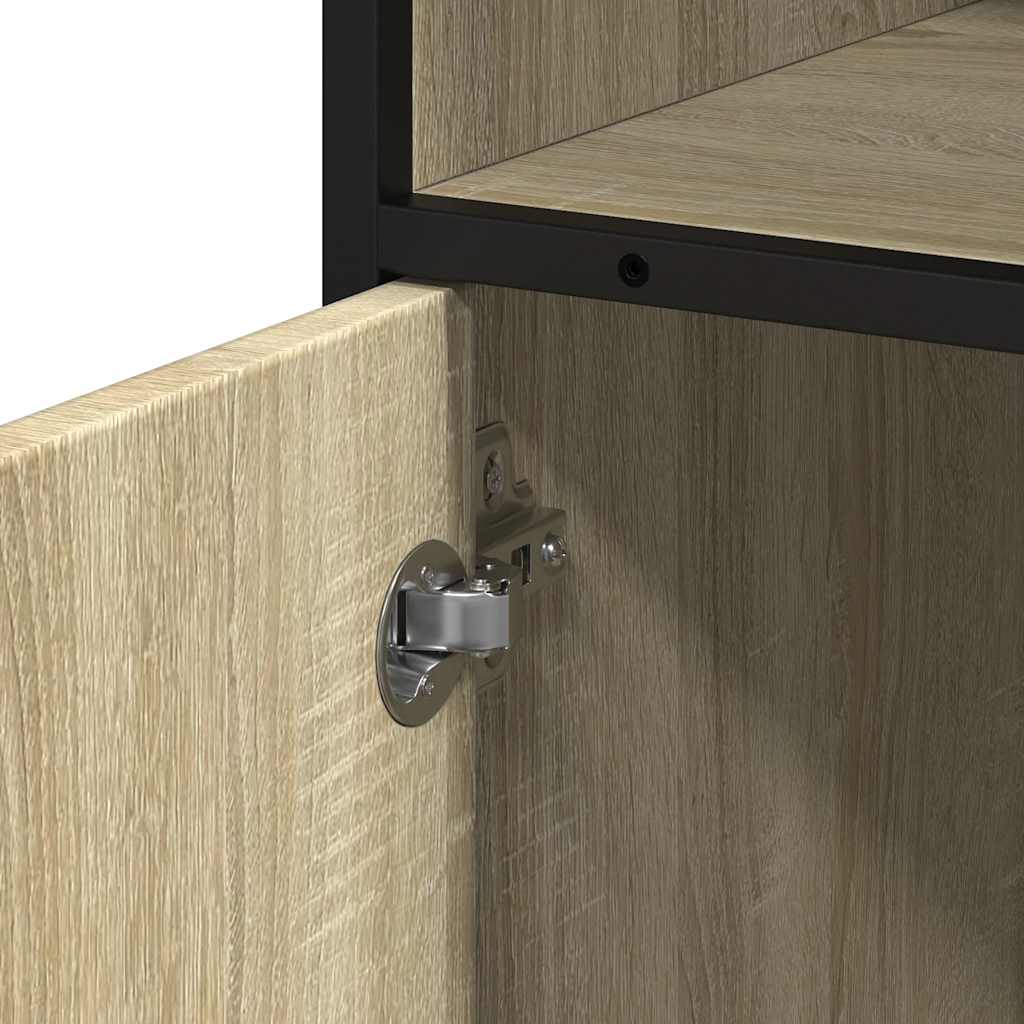 vidaXL Ντουλάπι μπάνιου Sonoma Oak 35x37,5x100 cm Κατασκευασμένο ξύλο