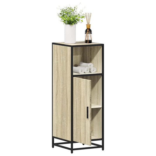 vidaXL Ντουλάπι μπάνιου Sonoma Oak 35x37,5x100 cm Κατασκευασμένο ξύλο