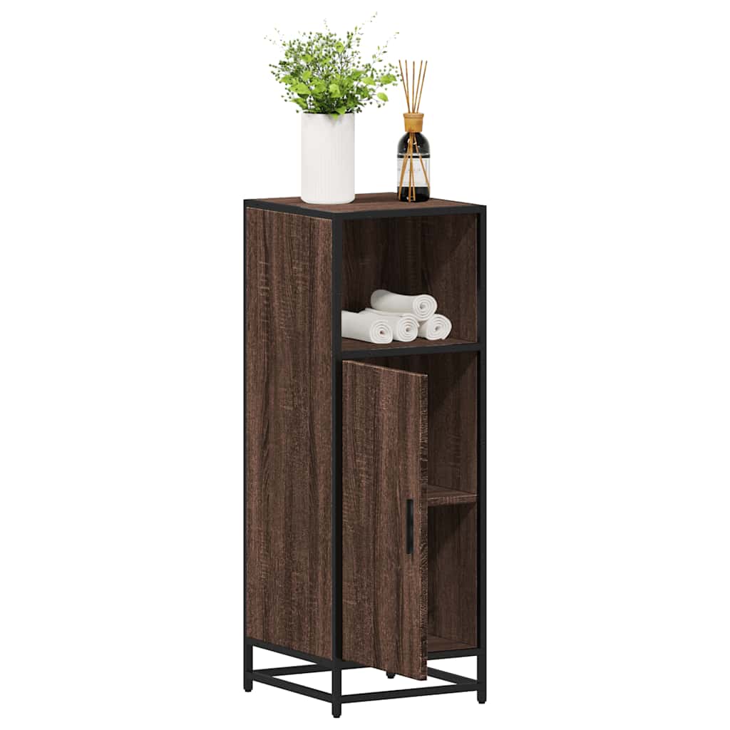 vidaXL Ντουλάπι μπάνιου καφέ δρυς 35x37,5x100 cm
