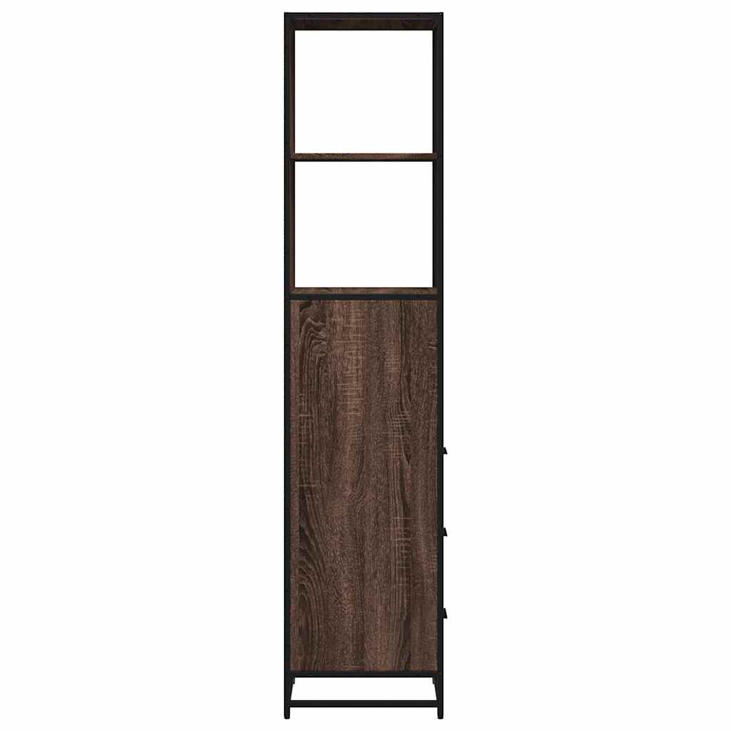 vidaXL Ντουλάπι μπάνιου καφέ δρυς 35x37,5x166 cm