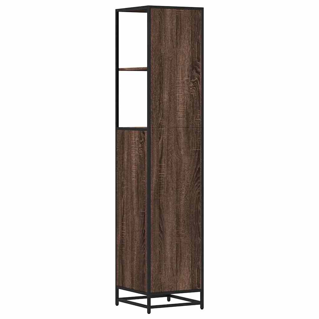 vidaXL Ντουλάπι μπάνιου καφέ δρυς 35x37,5x166 cm