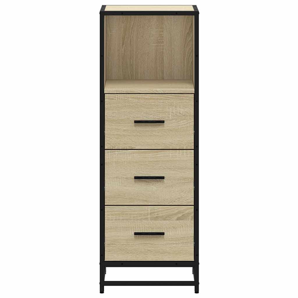 vidaXL Ντουλάπι μπάνιου Sonoma Oak 35x37,5x100 cm Κατασκευασμένο ξύλο