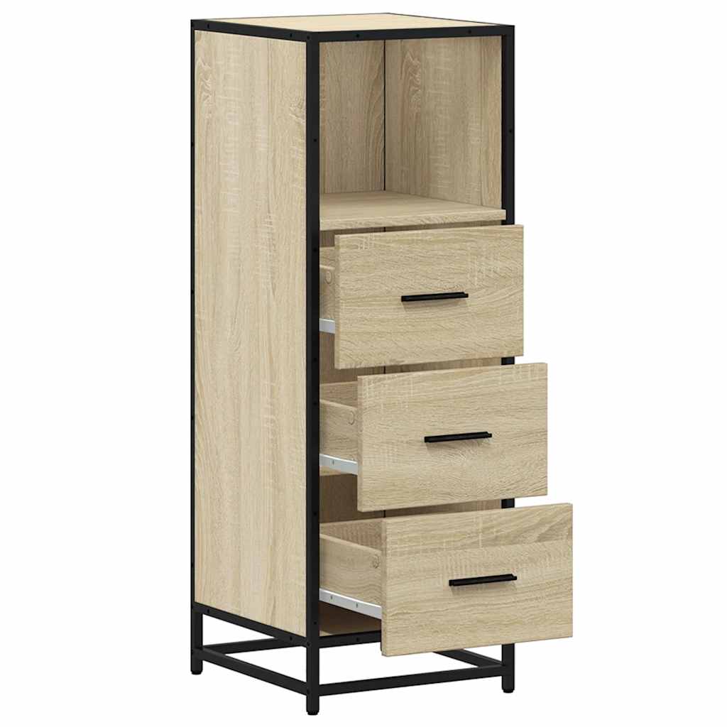 vidaXL Ντουλάπι μπάνιου Sonoma Oak 35x37,5x100 cm Κατασκευασμένο ξύλο