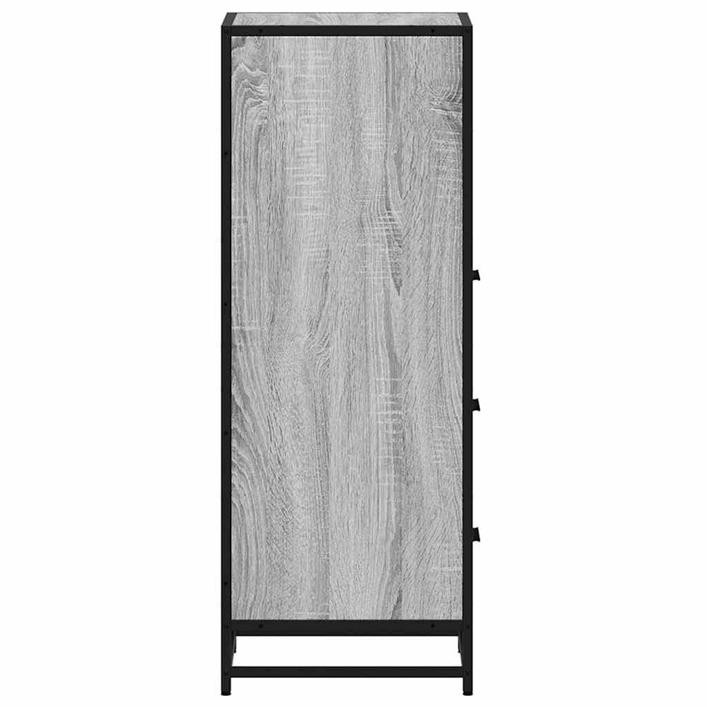 vidaXL Ντουλάπι μπάνιου Γκρι Sonoma 35x37,5x100 cm