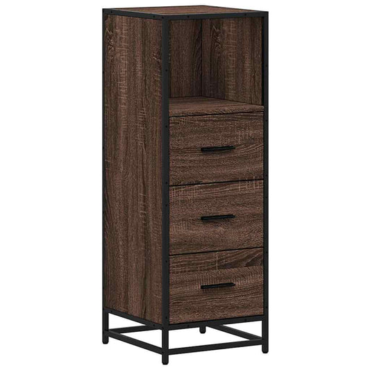 vidaXL Ντουλάπι μπάνιου καφέ δρυς 35x37,5x100 cm