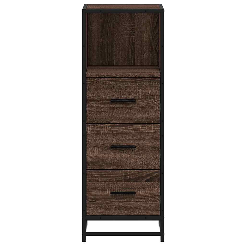 vidaXL Ντουλάπι μπάνιου καφέ δρυς 35x37,5x100 cm