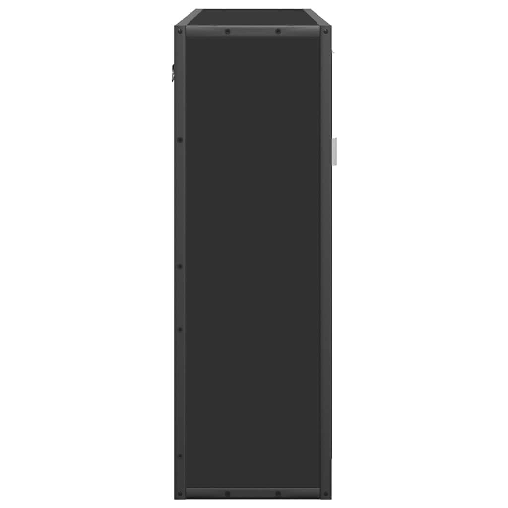 vidaXL Καθρέφτης Μπάνιου με Ντουλάπι Μαύρος 65x20x60 εκ. Επεξ. Ξύλο