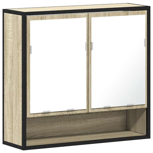 vidaXL Ντουλάπι Καθρέφτη Μπάνιου Sonoma Δρυς 65 x 20 x 60 εκ. από Τεχνητό Ξύλο