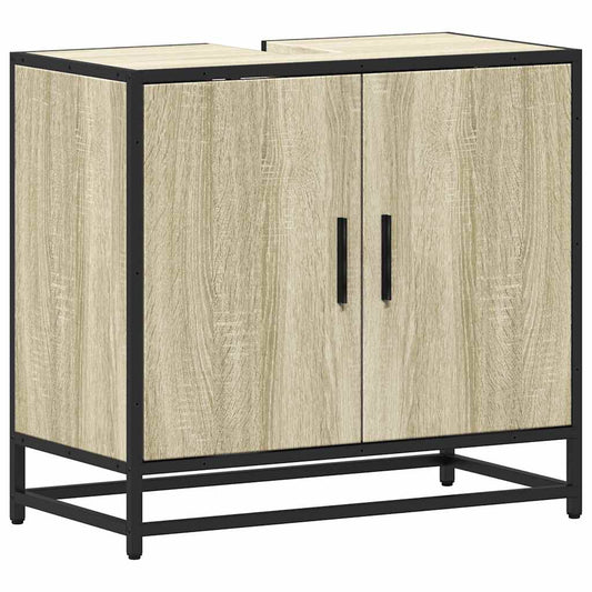 vidaXL Ντουλάπι Νιπτήρα Μπάνιου Sonoma Δρυς 65x33x60 εκ. Επεξ. Ξύλο