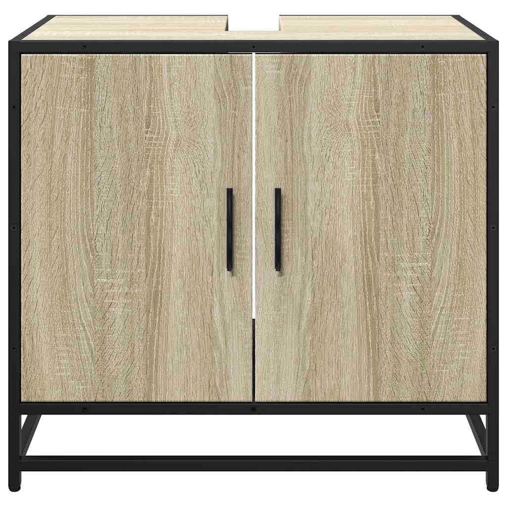 vidaXL Ντουλάπι Νιπτήρα Μπάνιου Sonoma Δρυς 65x33x60 εκ. Επεξ. Ξύλο