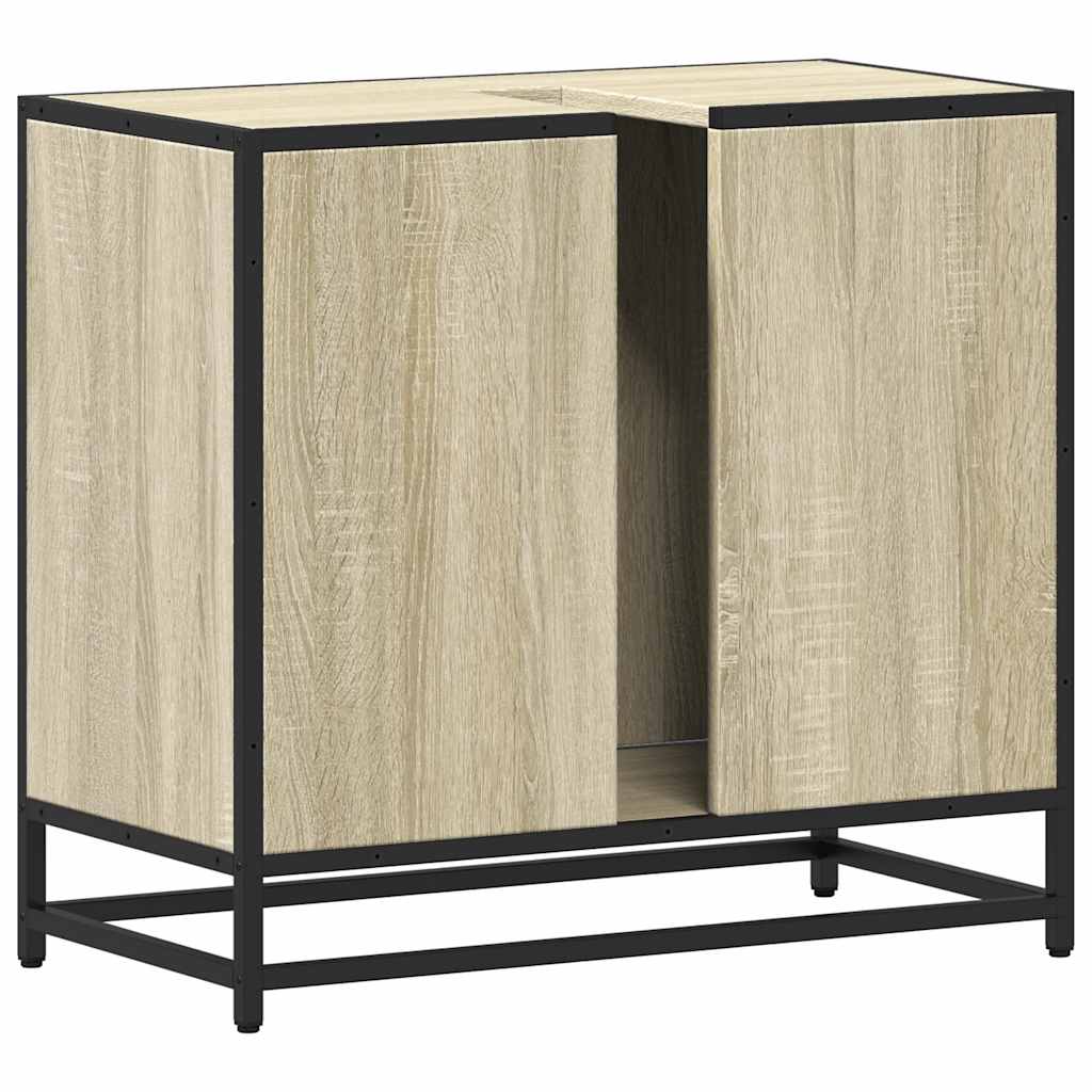 vidaXL Ντουλάπι Νιπτήρα Μπάνιου Sonoma Δρυς 65x33x60 εκ. Επεξ. Ξύλο