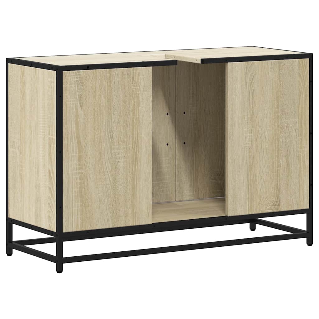 vidaXL Ντουλάπι νιπτήρα μπάνιου Sonoma Oak 90x33x60 cm