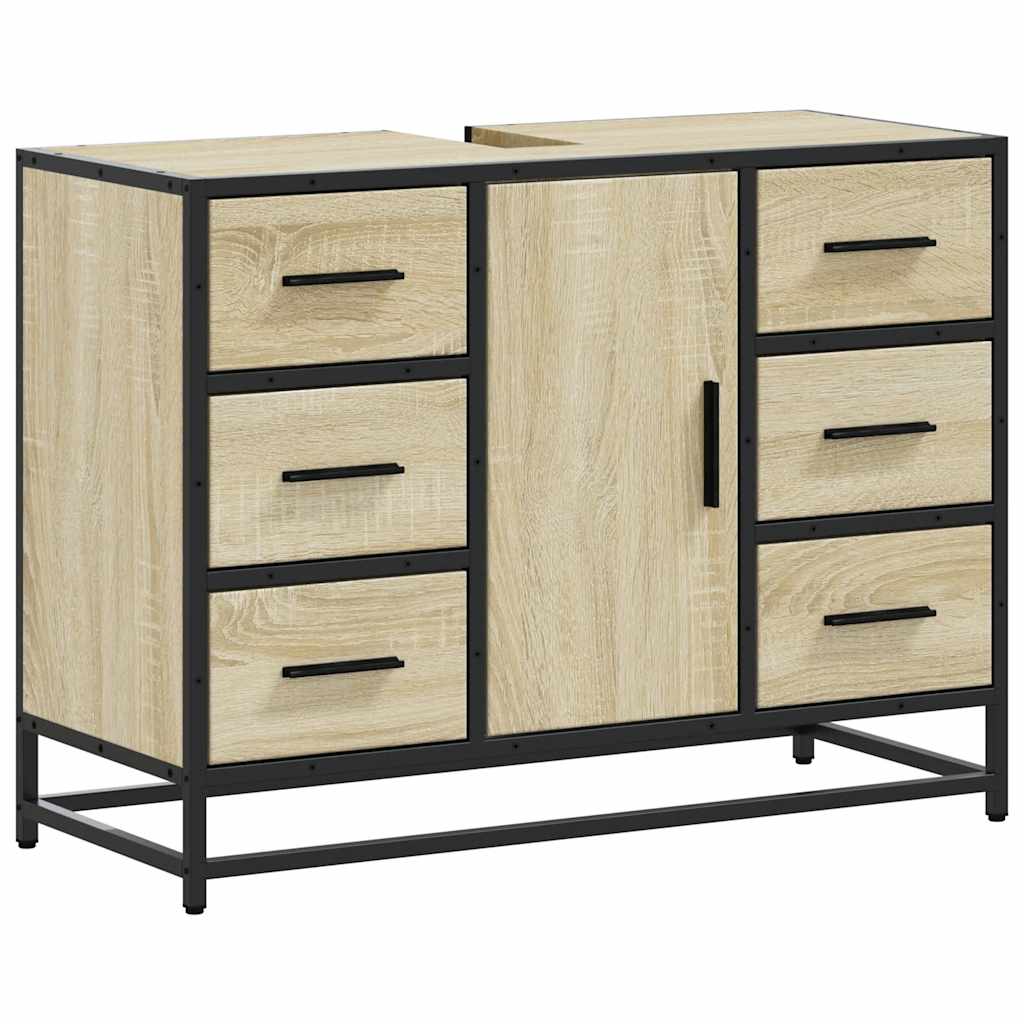 vidaXL Ντουλάπι Μπάνιου Νιπτήρα Sonoma Δρυς 80 x 33 x 60εκ. Επεξ. Ξύλο