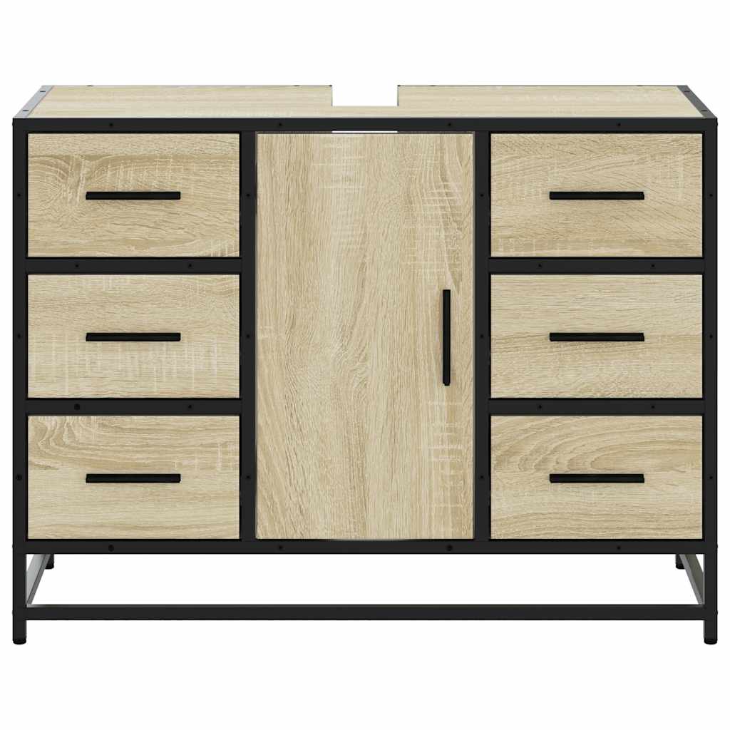 vidaXL Ντουλάπι Μπάνιου Νιπτήρα Sonoma Δρυς 80 x 33 x 60εκ. Επεξ. Ξύλο