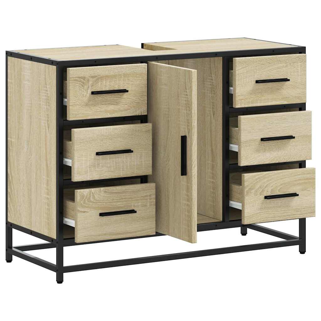 vidaXL Ντουλάπι Μπάνιου Νιπτήρα Sonoma Δρυς 80 x 33 x 60εκ. Επεξ. Ξύλο