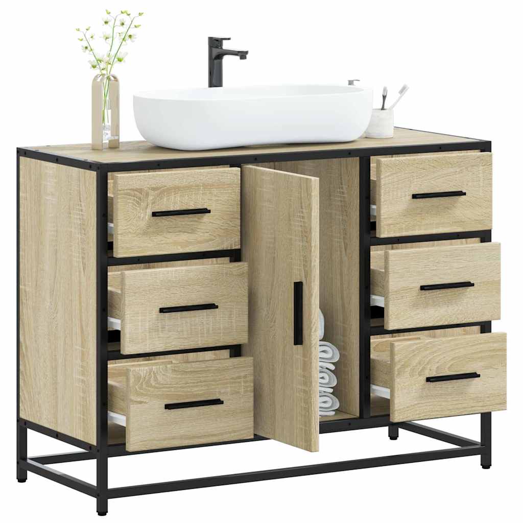 vidaXL Ντουλάπι Μπάνιου Νιπτήρα Sonoma Δρυς 80 x 33 x 60εκ. Επεξ. Ξύλο