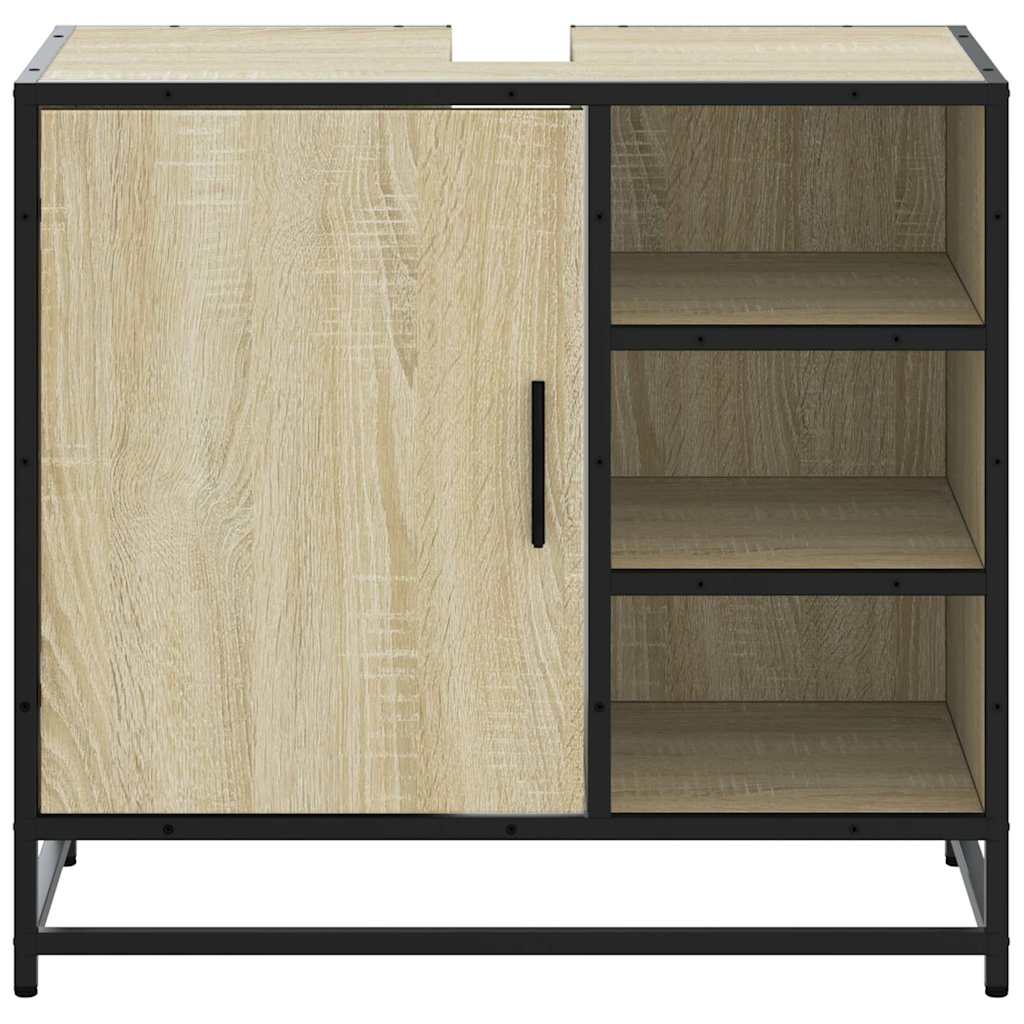vidaXL Ντουλάπι Νιπτήρα Μπάνιου Sonoma Δρυς 65x33x60 εκ. Επεξ. Ξύλο